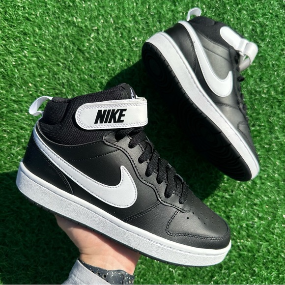 Nike Court Borough 2 Mid Black / White - Picture 2 of 11